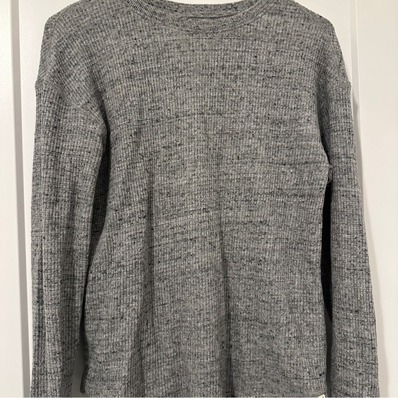 Roots Heathered Grey Organic Cotton Henley Long Sleeve T-shirt Size Extra Small - Picture 7 of 12